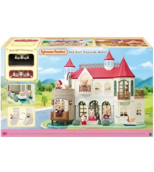 Sylvanian Families 5867 - Conacul cu acoperiș roșu de pe Malul Râului - Figurine