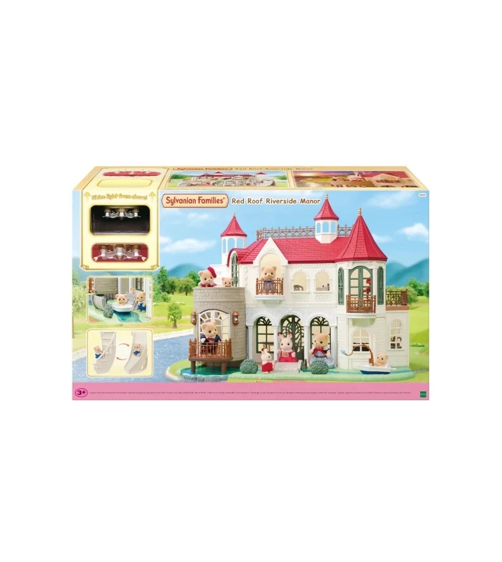 Sylvanian Families 5867 - Conacul cu acoperiș roșu de pe Malul Râului - Figurine