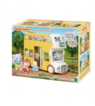 Sylvanian Families 5879 - Autobuz Etajat pentru Grădiniță - Figurine