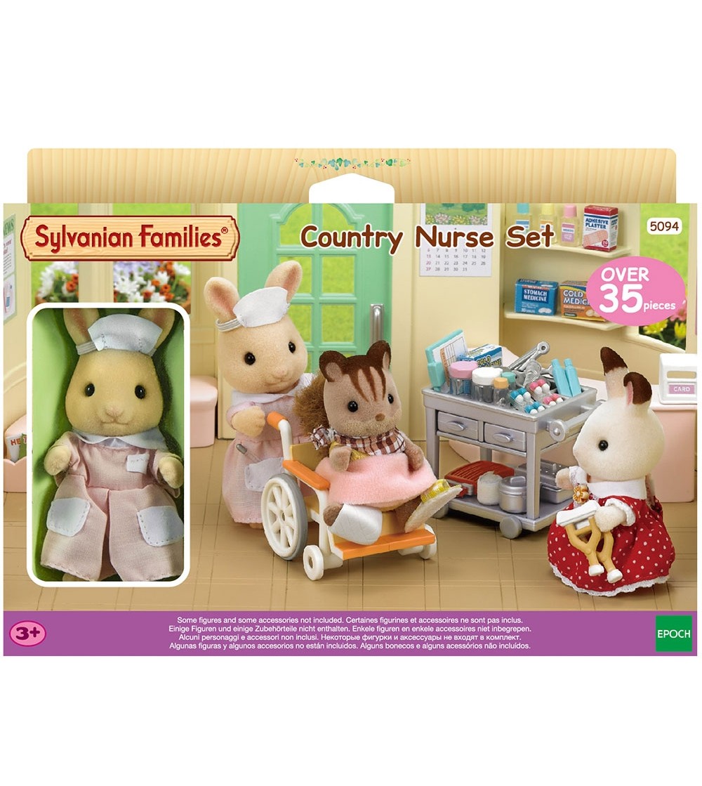 Sylvanian Families 5094 - Set de accesorii și figurină iepuraș asistenta - Figurine