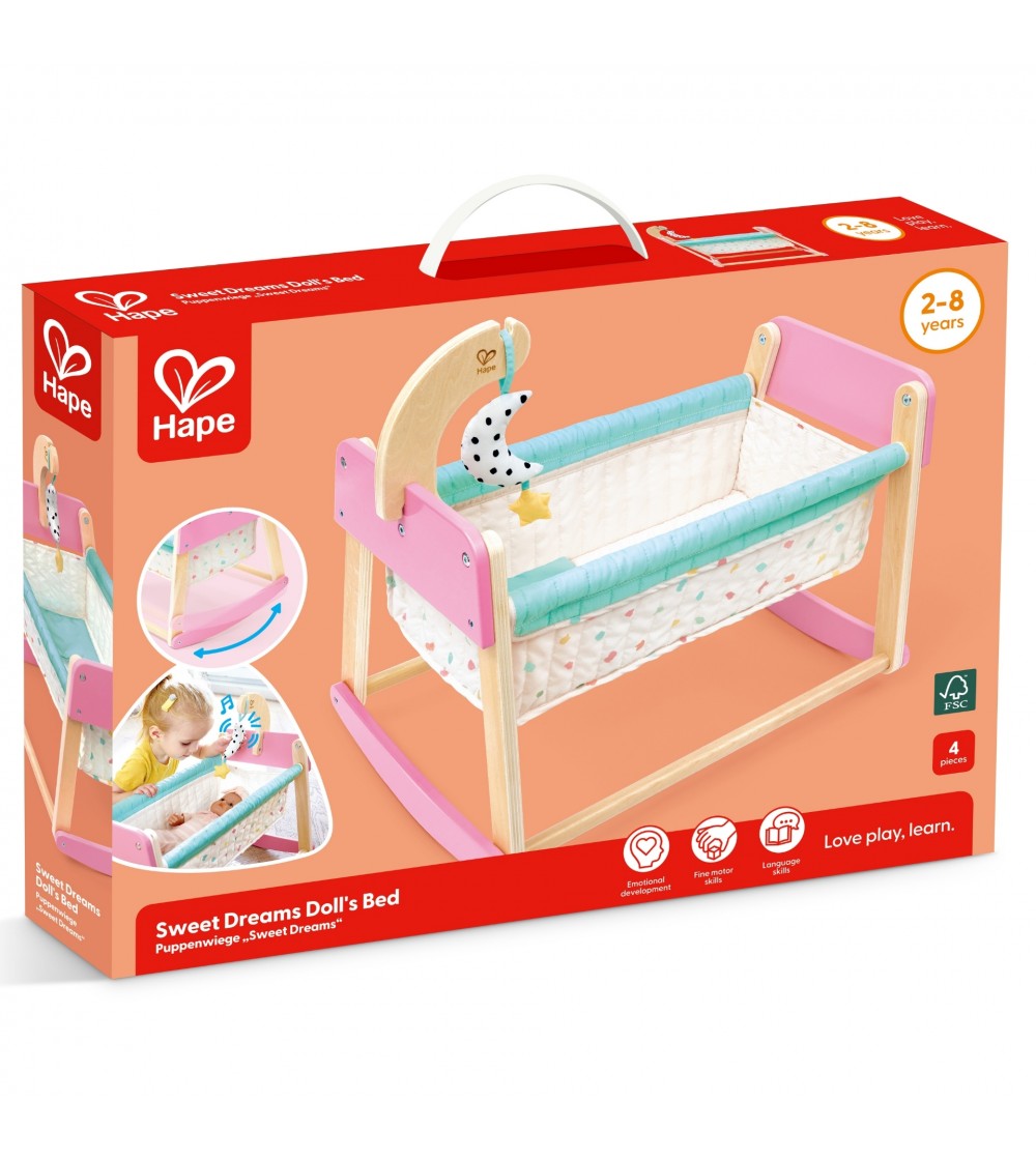Jucarie – Pat pentru papusi Sweet Dreams - Căsuțe de păpuși și accesorii