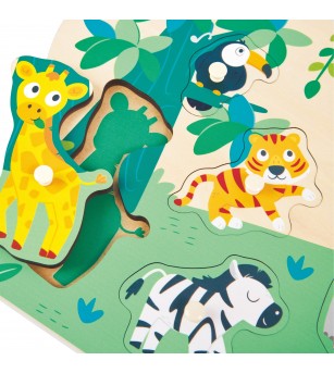 Puzzle din lemn – Animale salbatice - Puzzle incastru