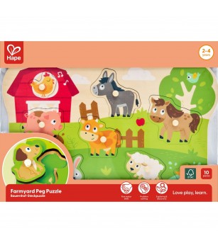 Puzzle din lemn – Animale de la ferma - Puzzle incastru