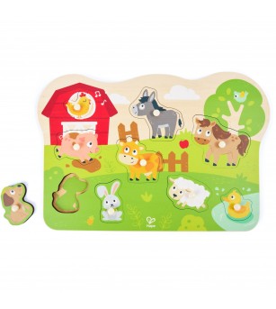 Puzzle din lemn – Animale de la ferma - Puzzle incastru
