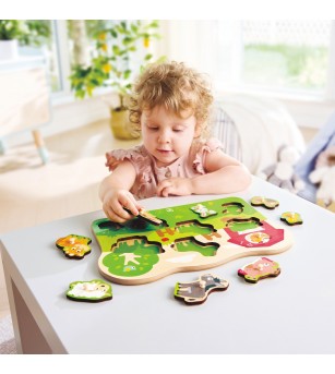 Puzzle din lemn – Animale de la ferma - Puzzle incastru