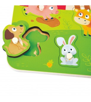 Puzzle din lemn – Animale de la ferma - Puzzle incastru