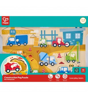 Puzzle din lemn – Utilaje de constructii - Puzzle incastru