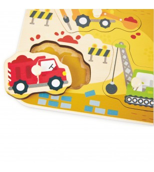 Puzzle din lemn – Utilaje de constructii - Puzzle incastru