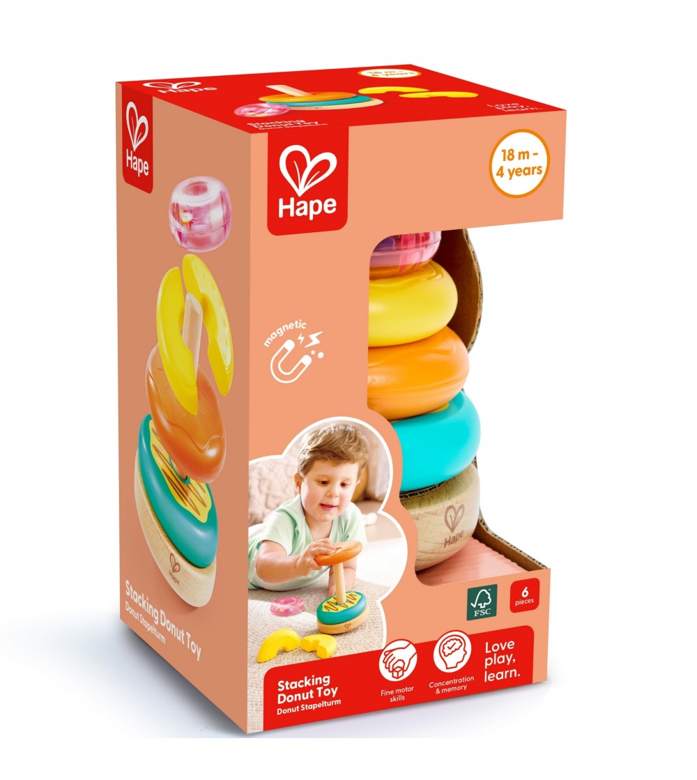 Jucarie – Donuturi de stivuit - Jucării de lemn si Montessori