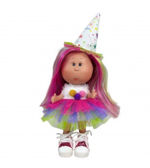 Papusa Nines D'Onil, Colectia Little Mia, Mia Happy Birthday, cu miros de vanilie, 23 cm - Papusi