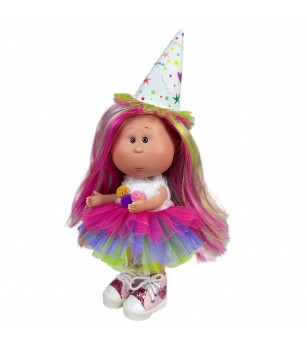 Papusa Nines D'Onil, Colectia Little Mia, Mia Happy Birthday, cu miros de vanilie, 23 cm - Papusi