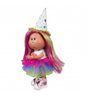 Papusa Nines D'Onil, Colectia Little Mia, Mia Happy Birthday, cu miros de vanilie, 23 cm - Papusi