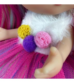 Papusa Nines D'Onil, Colectia Little Mia, Mia Happy Birthday, cu miros de vanilie, 23 cm - Papusi