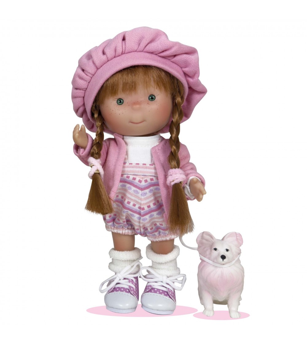 Papusa Nines D'Onil, Colectia Little Pippa, Pippa Pet Braids, cu miros de vanilie, 23 cm - Papusi