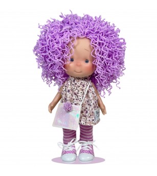 Papusa Nines D'Onil, Colectia Little Pippa, Pippa Purple Wool, cu miros de vanilie, 23 cm - Papusi