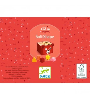 Cutie sortatoare din lemn SoftiShape, Djeco - Jucării de lemn si Montessori