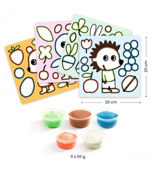 Joc creativ cu plastelina Prieteni poznasi, Djeco - Seturi cu plastilină și modelare