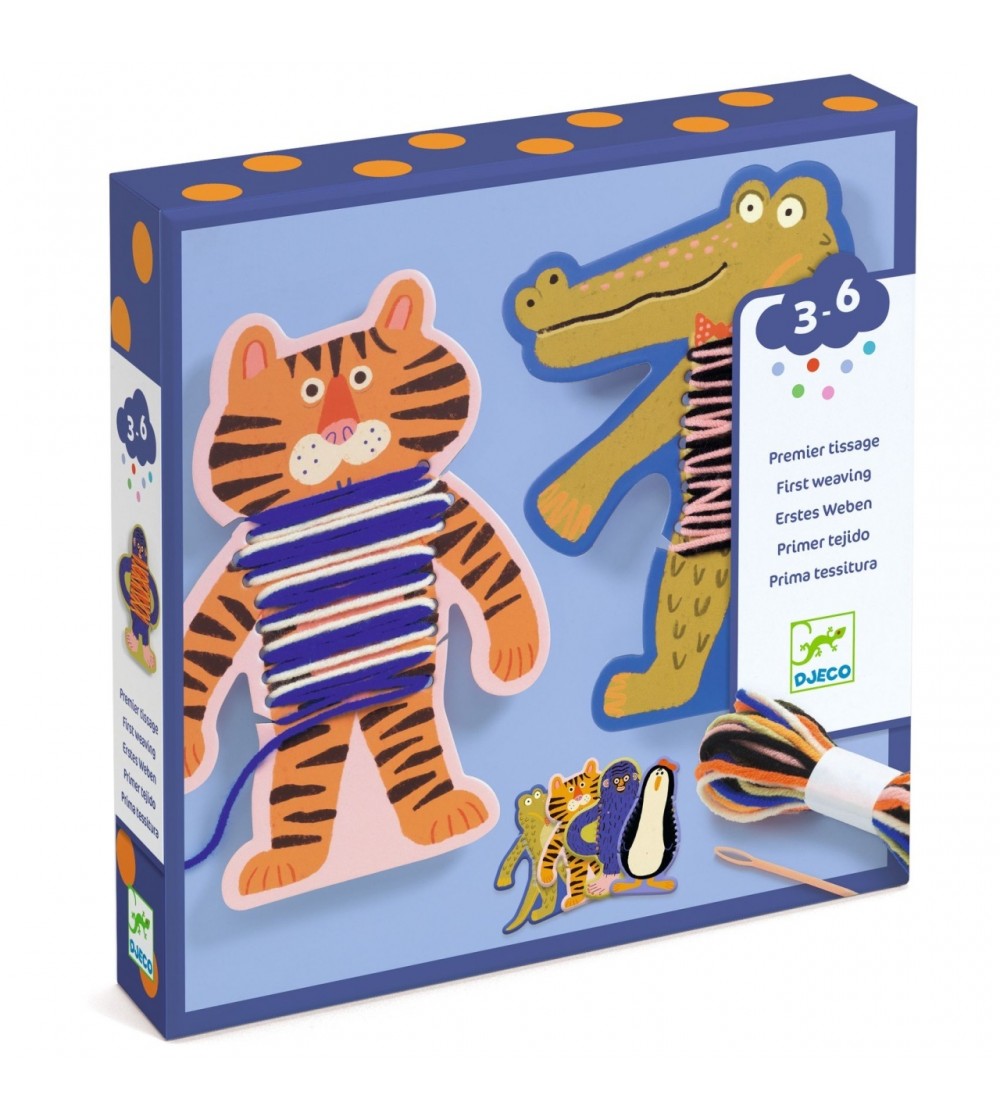 Joc creativ de tesut cu animale, Djeco - Seturi de cusut pentru copii