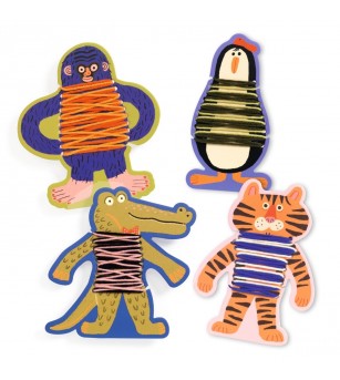 Joc creativ de tesut cu animale, Djeco - Seturi de cusut pentru copii