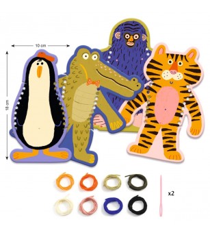 Joc creativ de tesut cu animale, Djeco - Seturi de cusut pentru copii