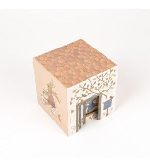 Joc de stivuire Cuburi cu iepuras, Egmont Toys - Jucării de lemn si Montessori