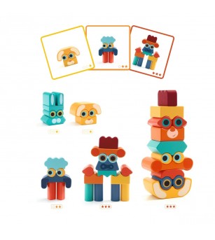 Joc educativ Ze faces, Djeco - Jucării creativ-educative
