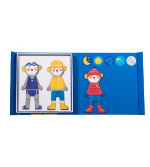 Joc magnetic anotimpuri Popipop, Moulin Roty - Jucării creativ-educative