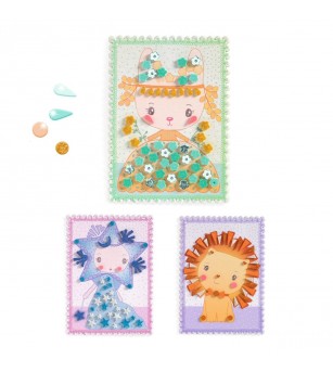Kit creativ cu mozaic Tinyly Margo & Co, Djeco - Mozaic copii