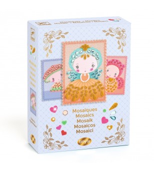 Kit creativ cu mozaic Tinyly Stella, Minico & Mushy, Djeco - Mozaic copii