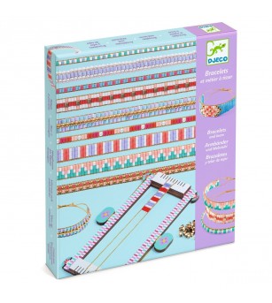 Kit creativ de confectionat bratari din margele, Djeco - Seturi cu mărgele și brățări
