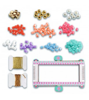Kit creativ de confectionat bratari din margele, Djeco - Seturi cu mărgele și brățări