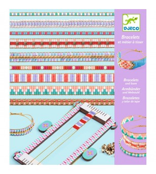 Kit creativ de confectionat bratari din margele, Djeco - Seturi cu mărgele și brățări
