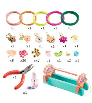 Kit creativ de confectionat bratari macrame, Djeco - Seturi cu mărgele și brățări