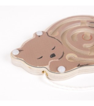 Mini labirint magnetic din lemn, Egmont Toys - Jucării de lemn si Montessori