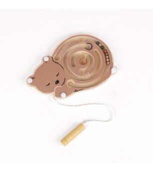 Mini labirint magnetic din lemn, Egmont Toys - Jucării de lemn si Montessori