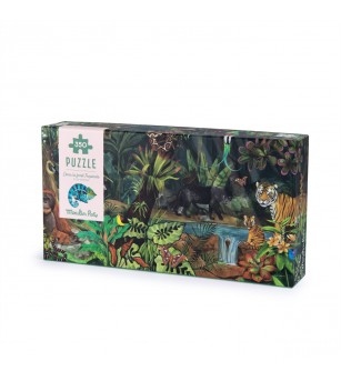 Puzzle panoramic Padurea tropicala, Moulin Roty - Puzzle copii