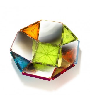Set magnetic Magna-Tiles Stardust cu sclipici și oglinzi - 15 piese - Jucarii magnetice