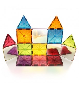 Set magnetic Magna-Tiles Stardust cu sclipici și oglinzi - 15 piese - Jucarii magnetice