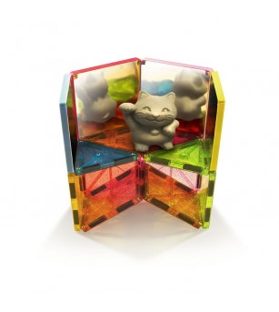 Set magnetic Magna-Tiles Stardust cu sclipici și oglinzi - 15 piese - Jucarii magnetice