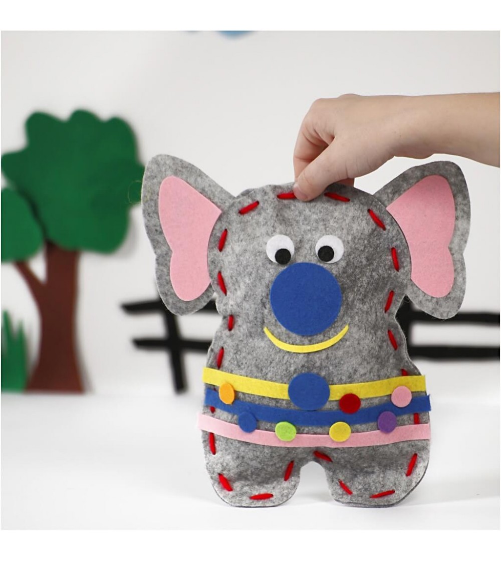 Set creativ - Kit animalut fetru DIY - elefant - Art and crafts Set creativ - Kit animalut fetru DIY - elefant - Art and crafts