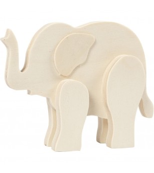 Elefant din placaj de lemn - Art and crafts
