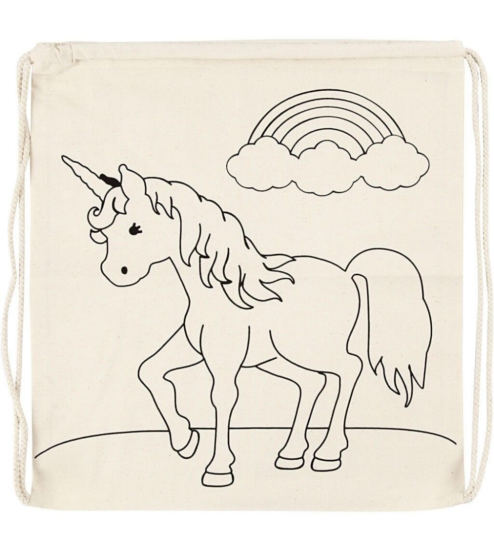 Rucsac panza pentru colorat - model Unicorn - Art and crafts Rucsac panza pentru colorat - model Unicorn - Art and crafts