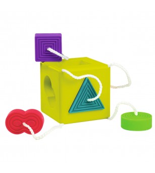 Jucarie de potrivire a formelor Fat Brain Toys Oombee Cube - Jucării bebeluși
