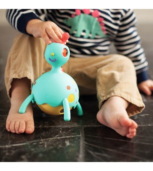 Jucarie educativa pentru bebelusi Fat Brain Toys Rollobie Blue - Jucării bebeluși
